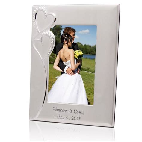 Personalized Wedding Romance Silver 5x7 Picture Frame