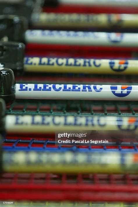 The corporate logo of Leclerc is shown inside a supermarket January... News Photo - Getty Images