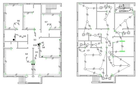 Big House Electrical Layout Plan AutoCAD Drawing | Electrical layout, Autocad, Big houses