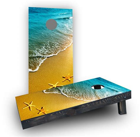 Custom Cornhole Boards Beach Starfish Theme Cornhole Boards & Reviews ...