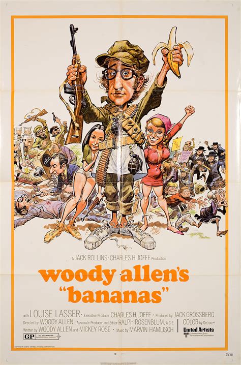 Bananas Original 1971 U.S. One Sheet Movie Poster - Posteritati Movie ...