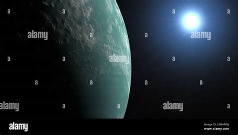 Atmosphere of Exoplanet Kepler 22b in the outer space Stock Photo - Alamy