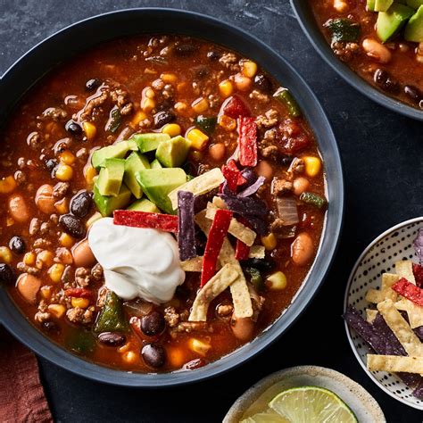 Bean & Beef Taco Soup Recipe - EatingWell