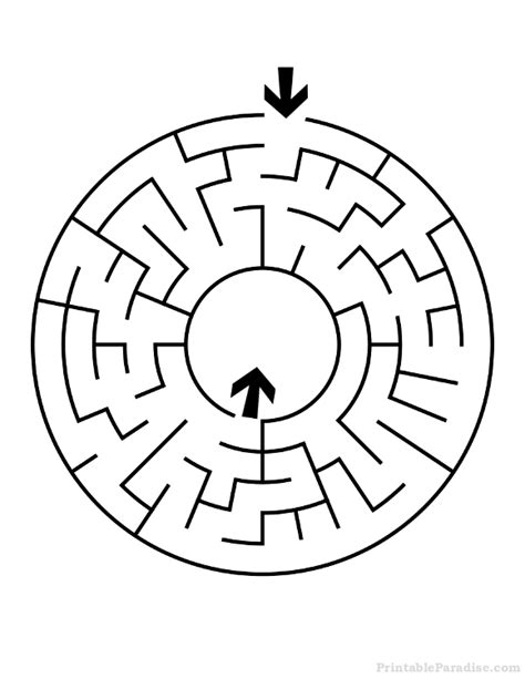 Printable Round Maze - Easy