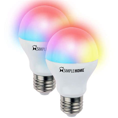 Simple Home Multi-Pack Multi-Color Smart LED Light Bulb-XLB7-1002-PP1 - The Home Depot