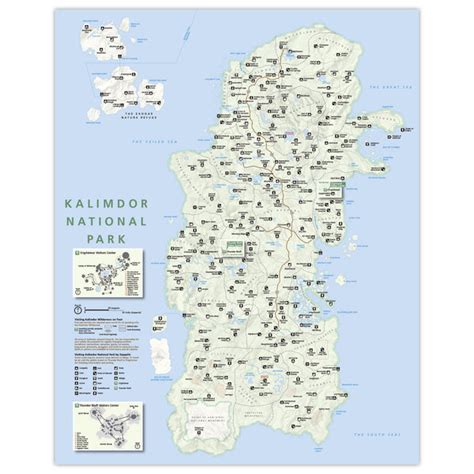 WoW - Kalimdor - National Park Style Map - 16x20 – KnerdKraft