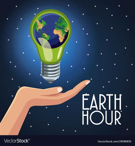 Earth hour design Royalty Free Vector Image - VectorStock