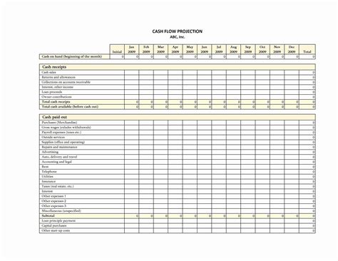 Deduction Spreadsheet Template