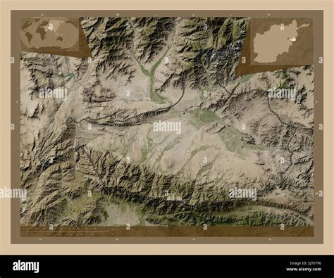 Nangarhar, province of Afghanistan. Low resolution satellite map ...