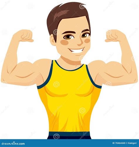 Muscular Man Biceps Stock Vector - Image: 70464440