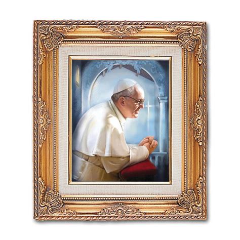 POPE FRANCIS PRAYING FRAMED ART - San Francis