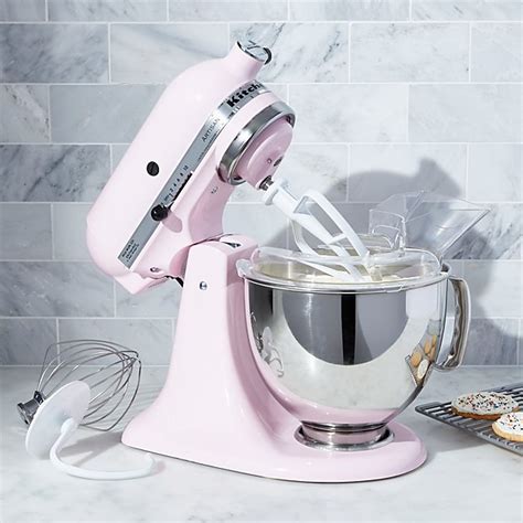 KitchenAid KSM150PSPK Artisan Pink Stand Mixer | Crate and Barrel