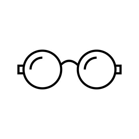 Eyeglasses Line black icon 601890 Vector Art at Vecteezy