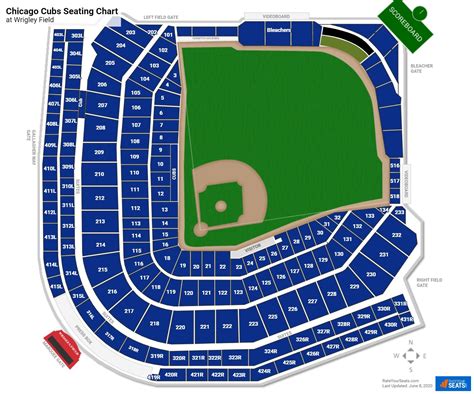 Wrigley Field Deled Seating Chart Rows - Bios Pics