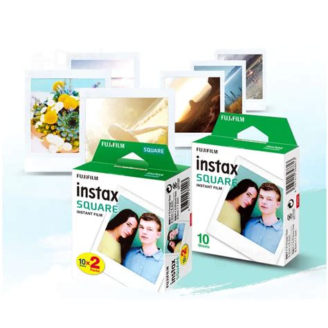 Original Fujifilm Instax Square Film White 10 100 Sheets for FUJI Instant Photo Camera Square ...