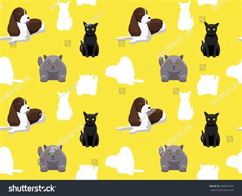 Dog Cat Wallpaper 8 Stock Vector (Royalty Free) 568847635 | Shutterstock