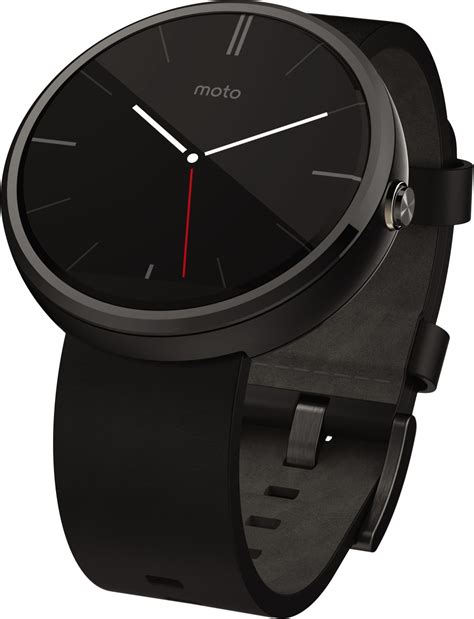 Motorola Moto 360 Black Leather Smartwatch Price in India - Buy ...