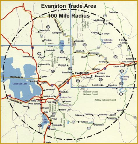 Trade Area 100 Mile Radius | City of Evanston, WY - Official Website