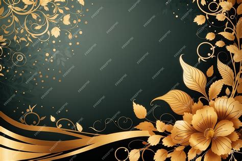 Premium Photo | Decorative background with an elegant gold border