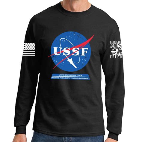 United States Space Force USSF Long Sleeve T-shirt – Forged From Freedom