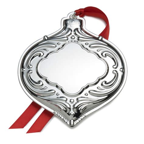 Wallace Silver Engravable Ornament, Christmas Bauble 2016 | Christmas Ornament