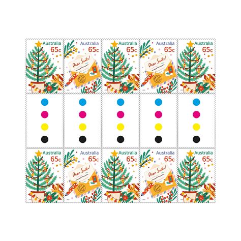 Christmas 2023 Gutter Strip of 10 x 65c Stamps – Secular - Christmas 2023