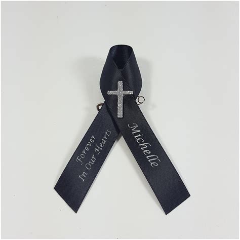 Memorial Ribbon With Cross