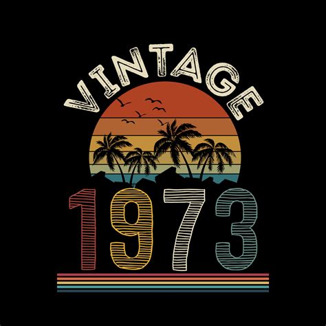 Vintage 1973 Vector Art, Icons, and Graphics for Free Download