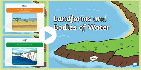 Types of Landforms and Bodies of Water PowerPoint | Twinkl