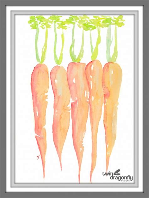 Watercolor Carrot Printable » Dragonfly Designs