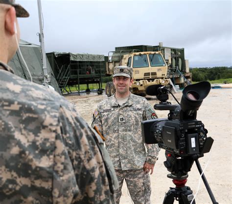 Army Reserve Soldier interviews Quartermaster Company Commander