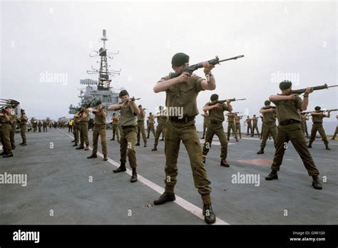 The Falklands War - Royal Navy - Royal Marines - 1982 Stock Photo: 109300240 - Alamy