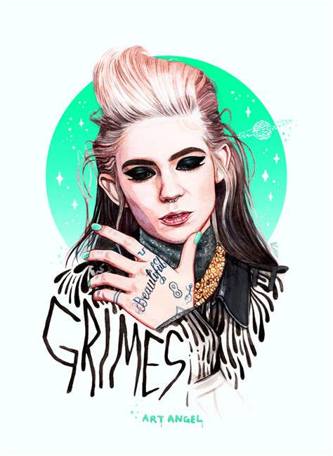 Grimes, Art Angel - Helen Green Illustration