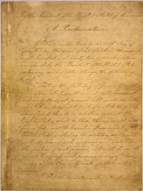 The Original Emancipation Proclamation | PDF