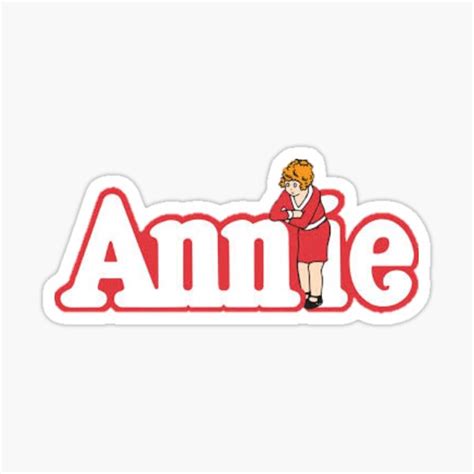 "Annie- Musical Logo " Sticker for Sale by Anatomyofart | Redbubble