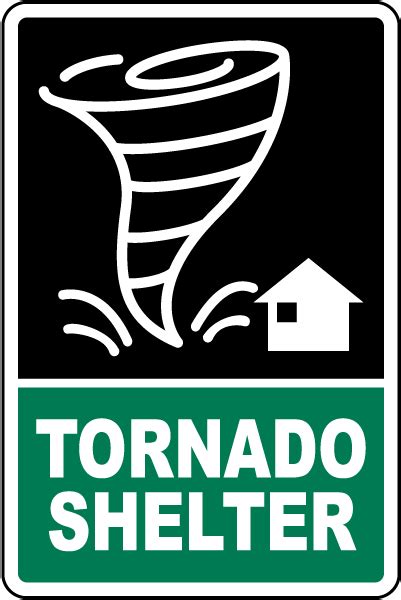 Tornado Shelter Sign - Save 10% Instantly