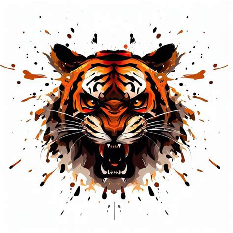 Premium AI Image | Jungle Elegance Tiger's Vector Gaze Generative AI