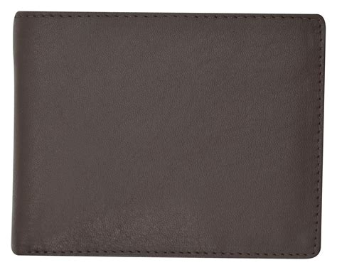 Moga Handmade Genuine Leather Mens Bifold Wallet with Coin Pouch 91013