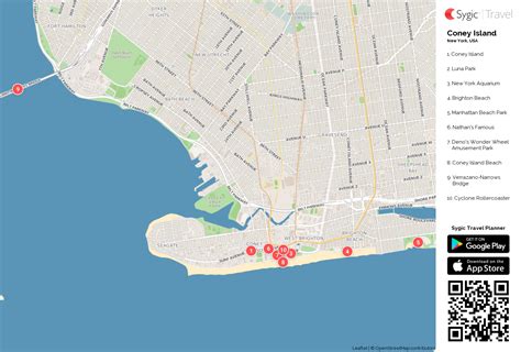 Coney Island Printable Tourist Map | Sygic Travel