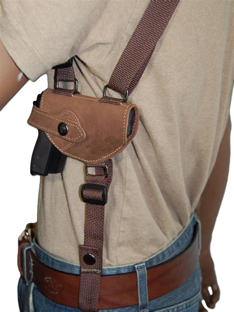 Leather Horizontal Shoulder Holster w/ Magazine Pouch for Mini/Pocket ...