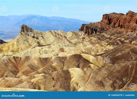 Desert Erosion Landscape at Zabriskie Point, Death Valley National Park, California, USA Stock ...