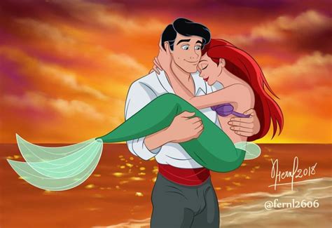 ARIEL AND ERIC VERSION I by FERNL on DeviantArt | Ariel disney ...