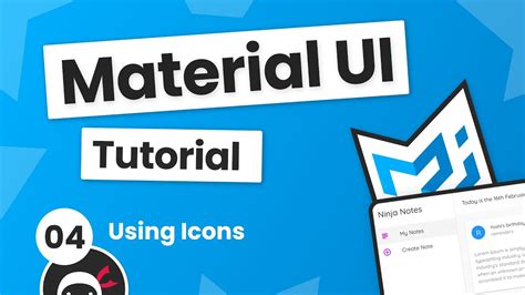 Material UI Tutorial #4 - Icons - YouTube