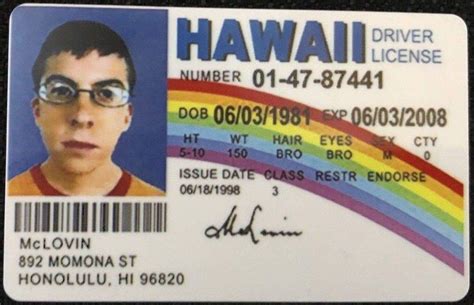 Buy Signs 4 Fun NMLID McLovin Id License's Driver's License Online in ...