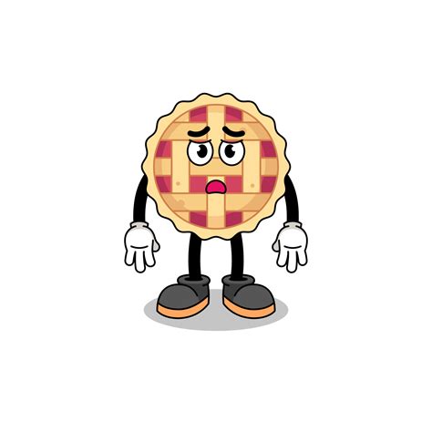 apple pie cartoon illustration with sad face 12423226 Vector Art at ...