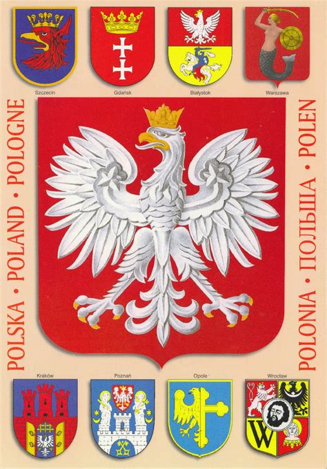 johan postcards: Polska - Coat of Arms & Poznań.