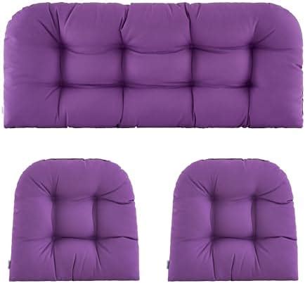 Amazon.com: 5 Pieces Wicker Patio Cushion Sets Include 1 Loveseat 2 U ...