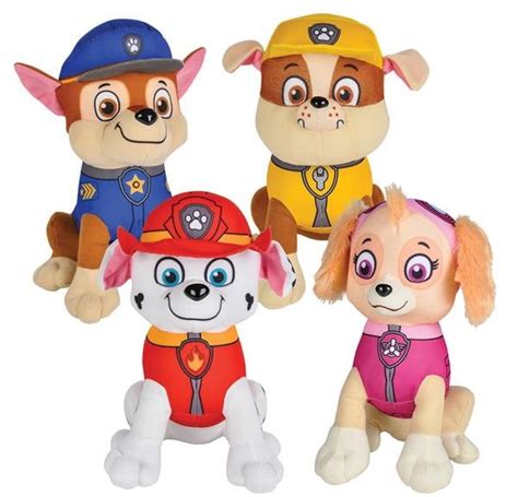 Paw Patrol Characters Set of 4 Marshall Chase Rubble Skye 8" Plush ...