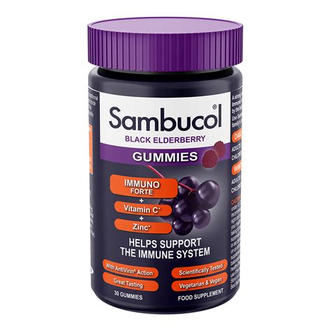 Sambucol Black Elderberry Gummies 30 - Fine Fettle Foods