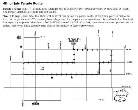 2016 Fourth of July Parade Route by City of Milo, Iowa